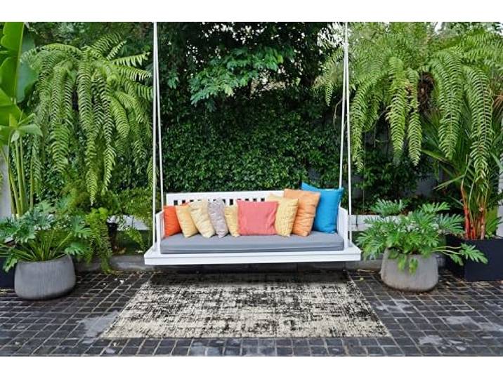 andiamo Outdoor tapijt Colore antraciet-grijs 120x170 cm