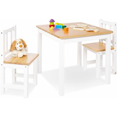 Kindersitzgruppe PINOLINO "Fenna", weiß (weiß, natur), Sitzmöbel-Sets, Kinder, Massivholz