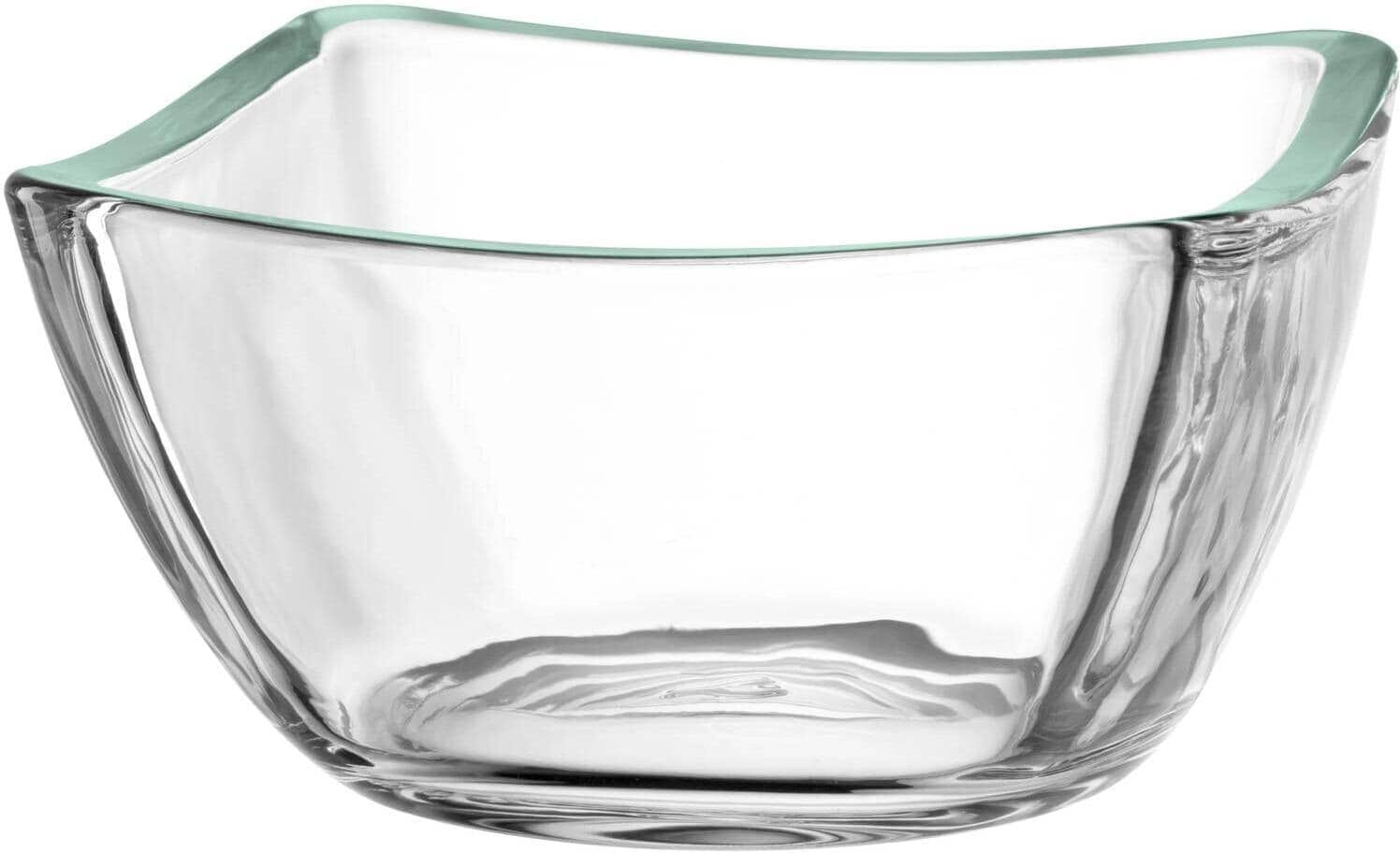Schale LEONARDO "Piazza 12 cm, 4 Stück", türkis, B:12,2cm H:6,5cm T:12,2cm Ø:12cm, Glas, Schüsseln, Schale türkis Ø 12cm