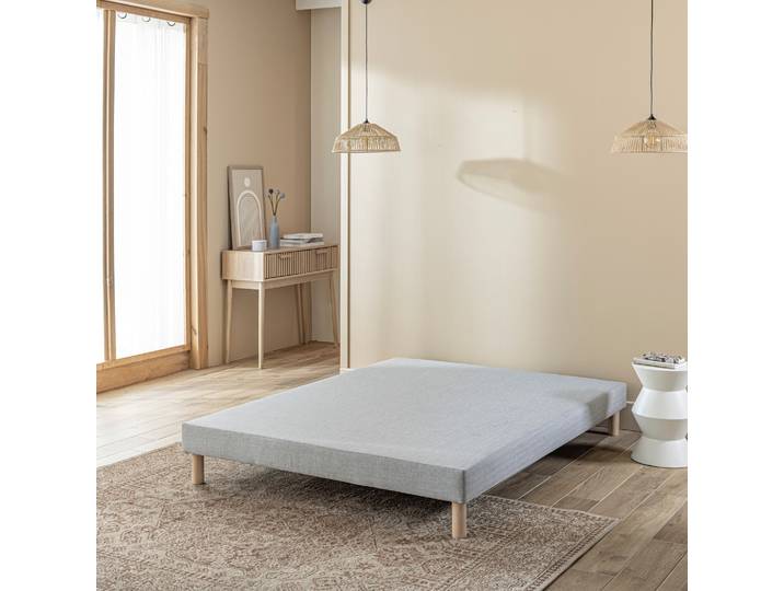 Sommier tapissier 13 cm Éveil 120x200 Gris Silex