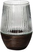 BIDK Home Arbre Dark Brown Hurricane/Vase Mango Wood Small