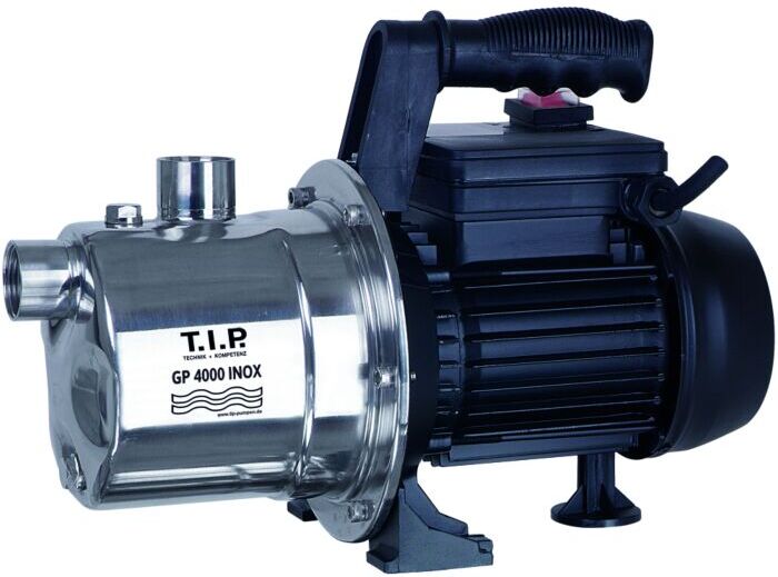 T.I.P. GP 4000 INOX Gartenpumpe - Edelstahl 31371, 4.000 l/h, 42 m Förderhöhe,  800 W, Jet-System, Überlastschutz