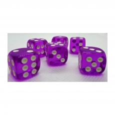 Dice4friends Würfelset D6 Transparent - Purple (12) 284877