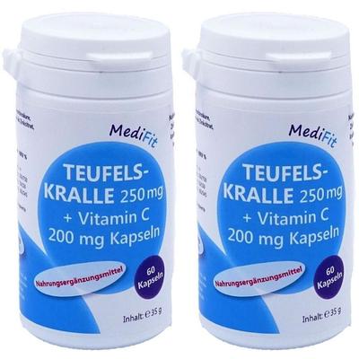 Teufelskralle 250 mg+Vitamin C 200 mg Kapseln 2x 2x60 St