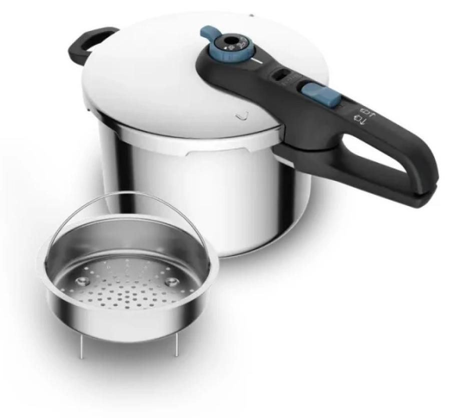 Tefal Secure Trendy Drukpan met RVS-mand, 6 liter