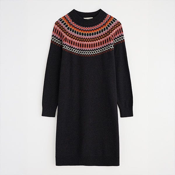 Seasalt Bird Ring Fairisle Knitted Dress Modernist Elderberry Onyx