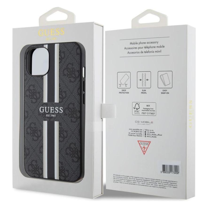 Guess iPhone 15 Case Cover 4G Printed Stripes (Apple iPhone 15) (GUHCP15SP4RPSK)