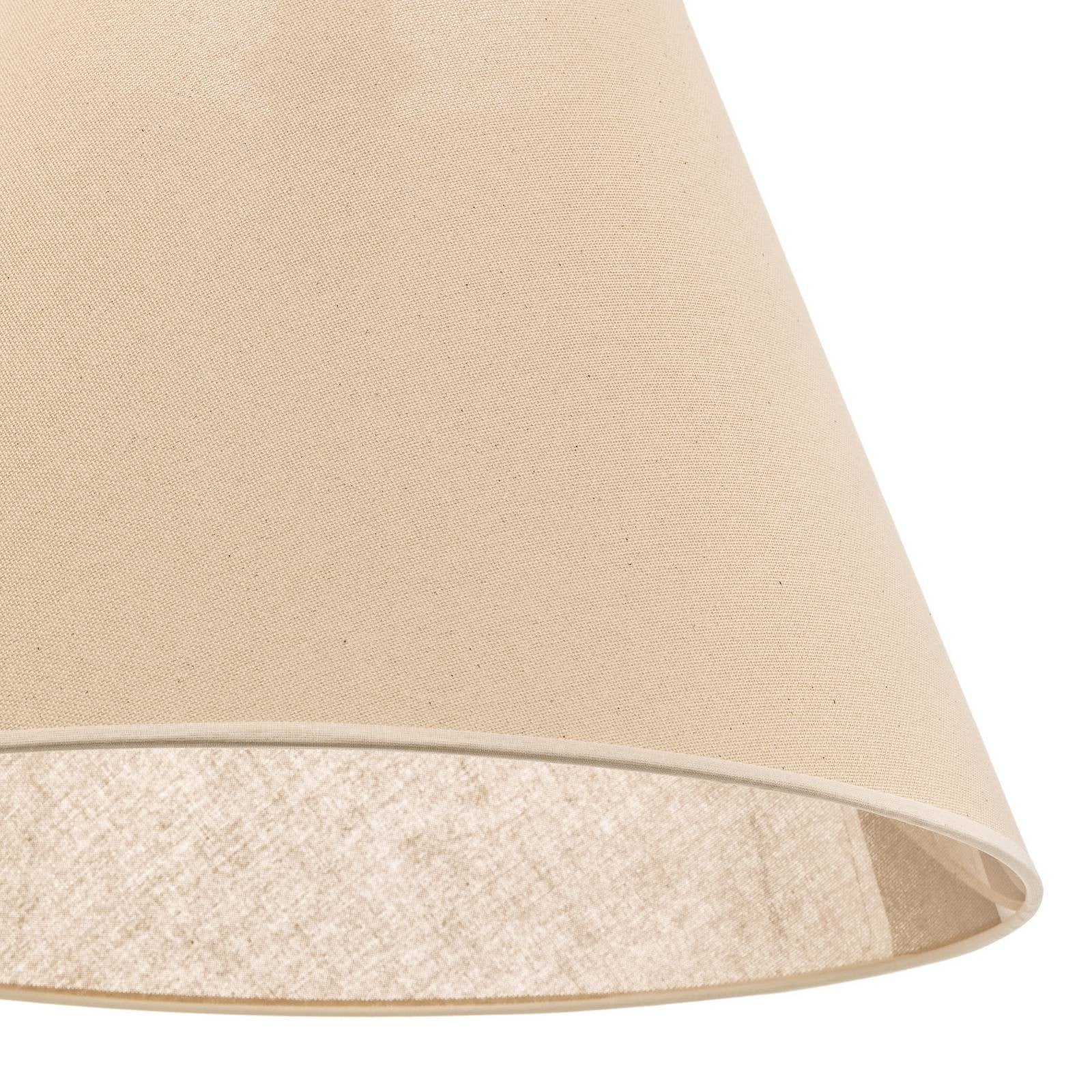 Duolla Kap Anna voor hanglamp, beige, textiel, kegelvorm