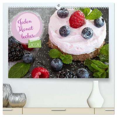 Jeden Monat lecker (hochwertiger Premium Wandkalender 2026 DIN A2 quer), Kunstdruck in Hochglanz