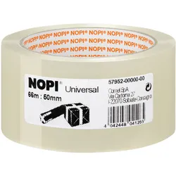 NOPI 57952 - Packband, 66m x 50mm, transparent