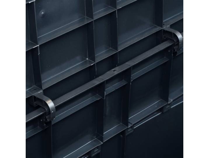 vidaXL Boîte de rangement de jardin 320 L noir