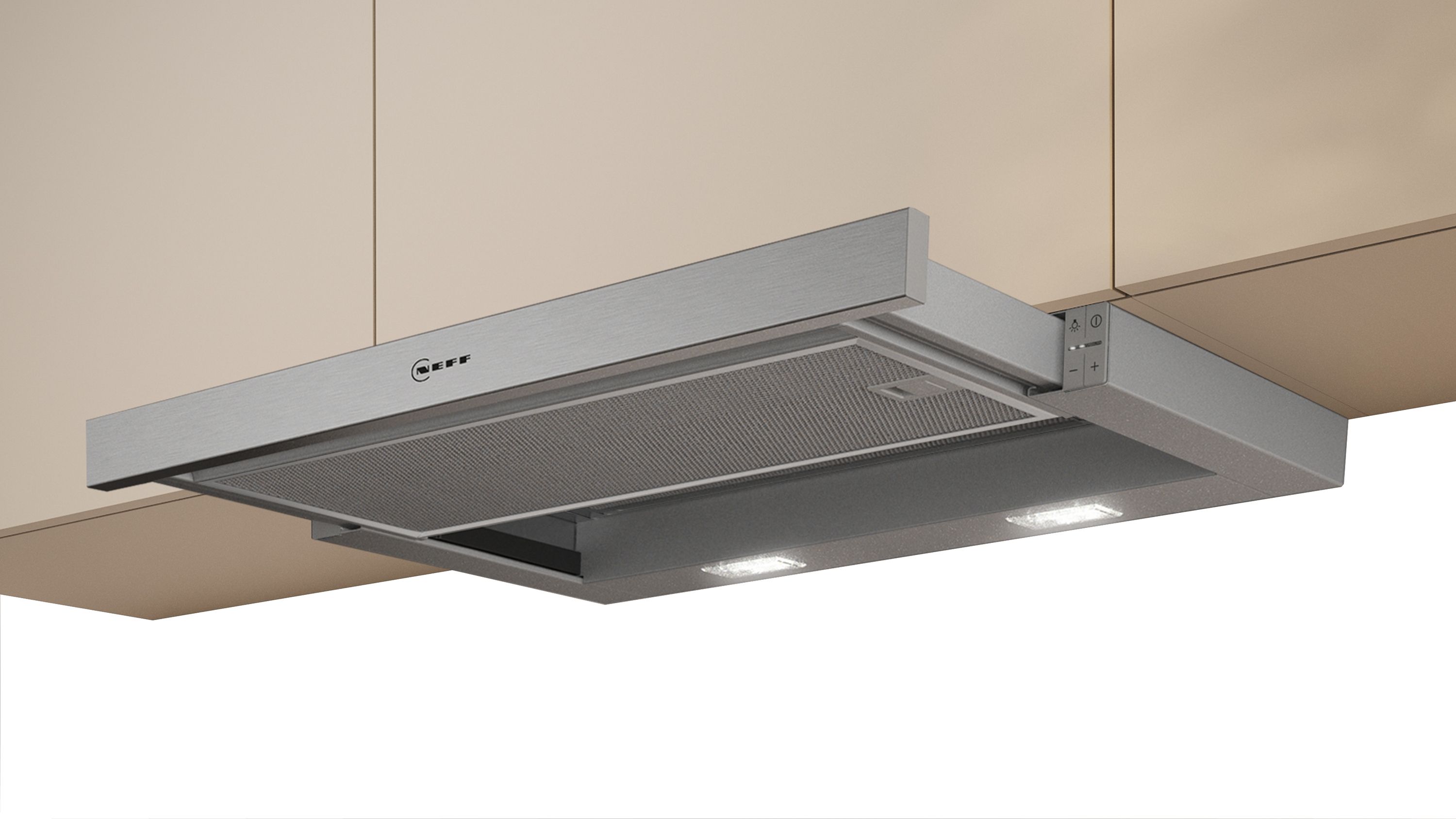 Neff D46ED52X1 Abluft/Umluft Dunstabzugshaube/Esse Flachschirmhaube 60 cm (Edelstahl)