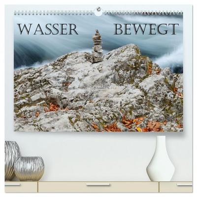 Wasser bewegt - Wasserfälle und Stromschnellen (hochwertiger Premium Wandkalender 2026 DIN A2 quer), Kunstdruck in Hochglanz
