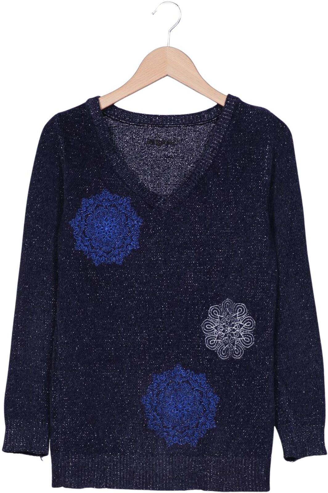 Desigual Damen Pullover, Marineblau, Gr. L, Synthetik - Second Hand