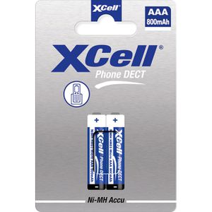 XCell Akku Phone DECT X800, 1,2 V, 800 mAh, AAA, NiMH, 2 Stück