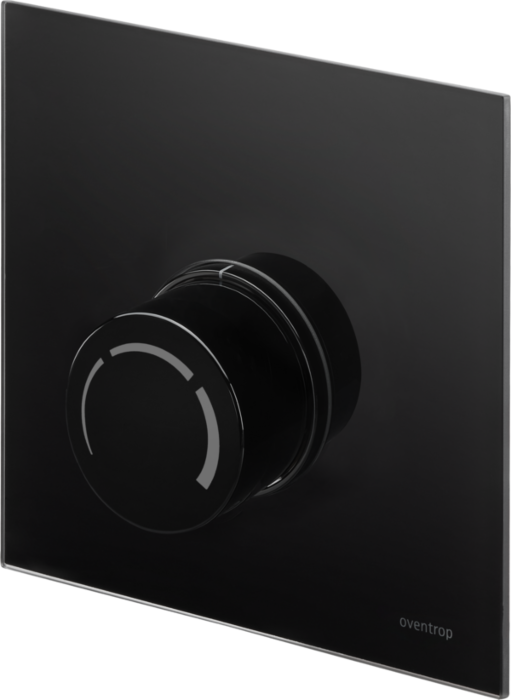 Oventrop Unibox Abdeckung 1022788 Echtglas schwarz, mit Thermostat