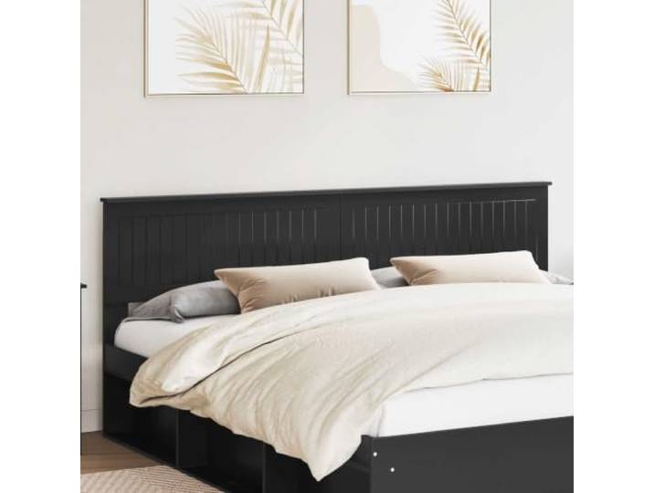 RJPLMFV Kopfteil Eiche, Schwarz, Holz Modernes rechteckiges Design, einfache Wartung, einfache Montage für zwei Personen, robust und langlebig