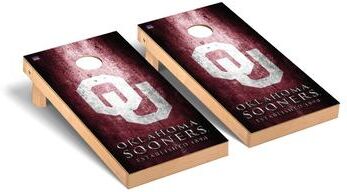 Skip's Garage Oklahoma Sooners Museum Cornhole Board Set