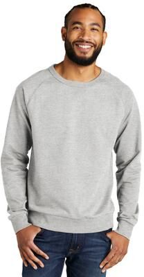Allmade AL4004 Organic French Terry Crewneck Sweatshirt in Granite Grey Heather size 3XL   Cotton