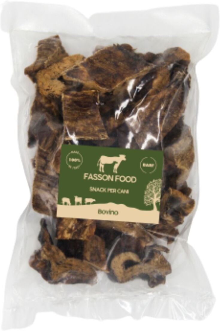 Fasson Food Polmone a Cubetti 5cm Filiera Bovina Piemontese Snack Naturale per Cani 200g