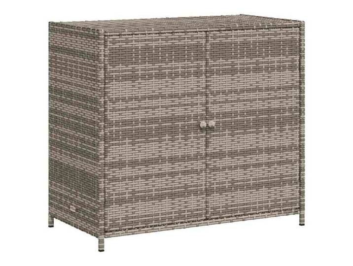 “Winter Sale TOP Boîte de rangement de jardin Gris - Armoire de rangement de jardin gris 83x45x76cm résine tressée PRO25491
