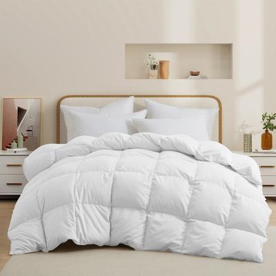 Peace Nest All Season White Goose Feather Fiber & Down Duvet Comforter
