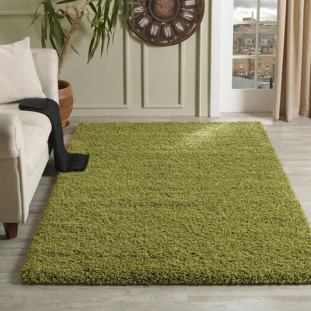 Hashtag Home Esterly Shag Green Rectangle 120 x 170cm