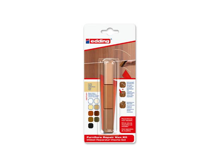Edding Möbelreparaturwachs-Set Buche