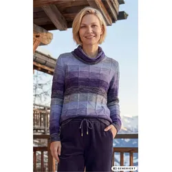Alpaka-Pullover in Streifen lila in Größe 40/42 von DW-Shop, Lila, 40/42