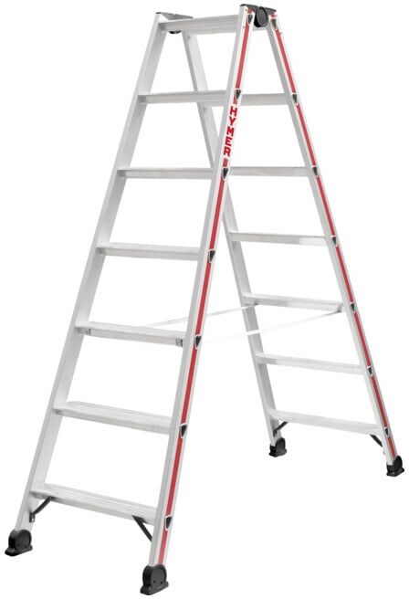 Escabeau double à marches, 2x7 marches Hymer (402414)