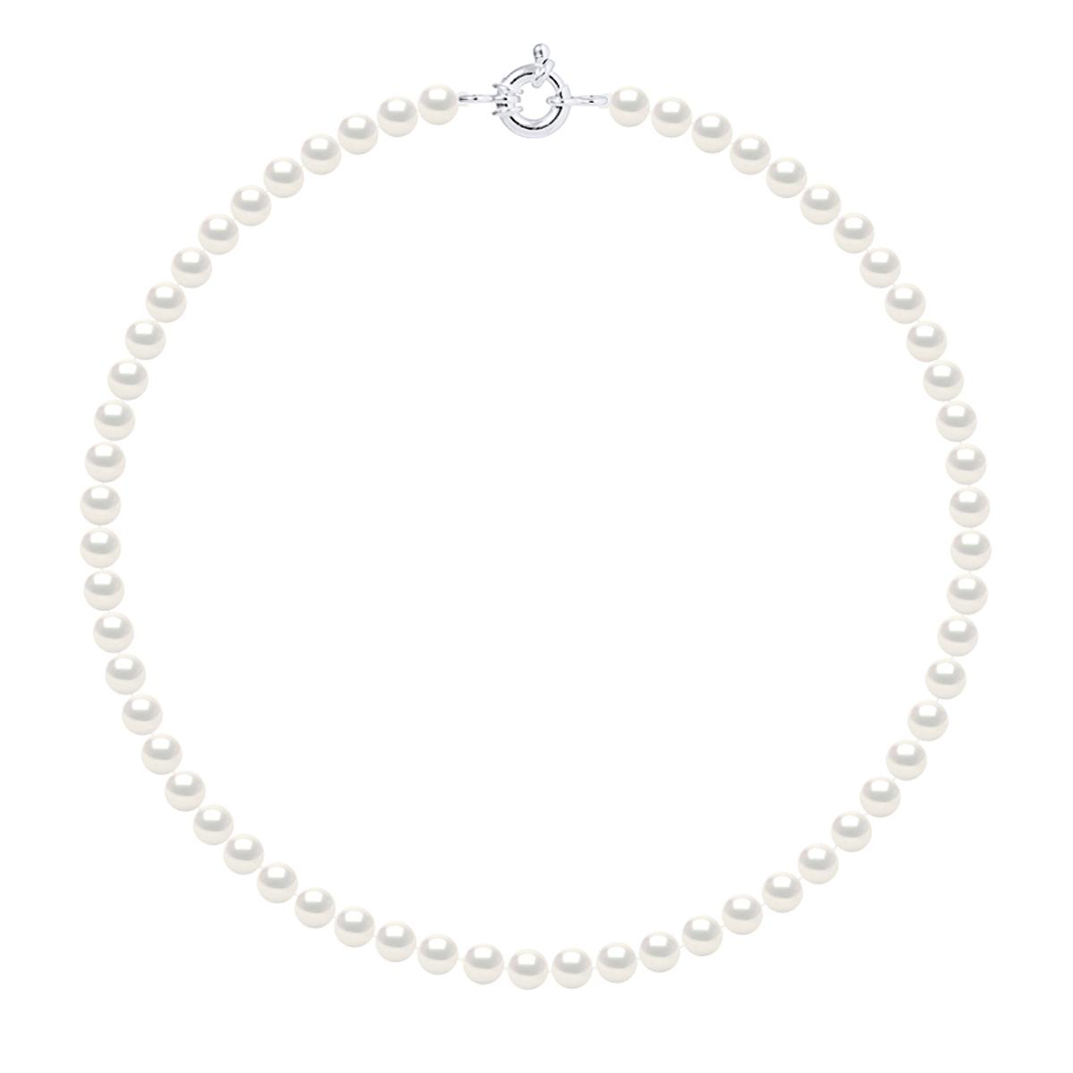 Ketting Freshwater Pearl Black Rang 6-7 mm Ring Marino 925