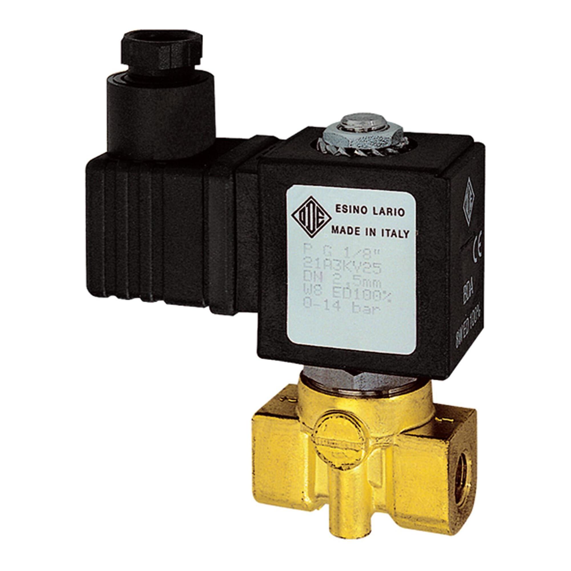 Riegler 2/2-MV, MS, NO, direktg., 24V DC, 8W, FKM, G1/8, PN0-20bar (MV 1341 G)