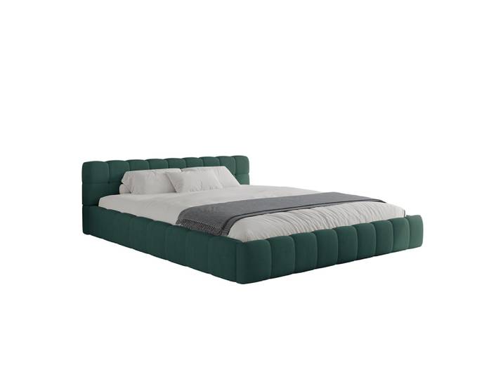 Lit nuage 140x190cm en velours vert