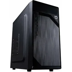 Hiditec CAJA MATX Q2 PRO 2xUSB 3.0 FTE 500W CARD READER (mATX, Mini-ITX), PC Gehäuse, Schwarz