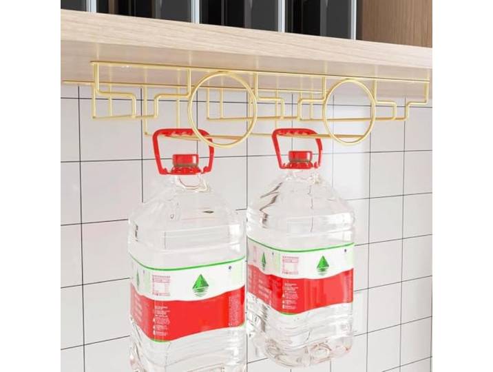 Cenz-888 Weinregal Hängendes Rotweinregal Unter Dem Schrank(Gold)