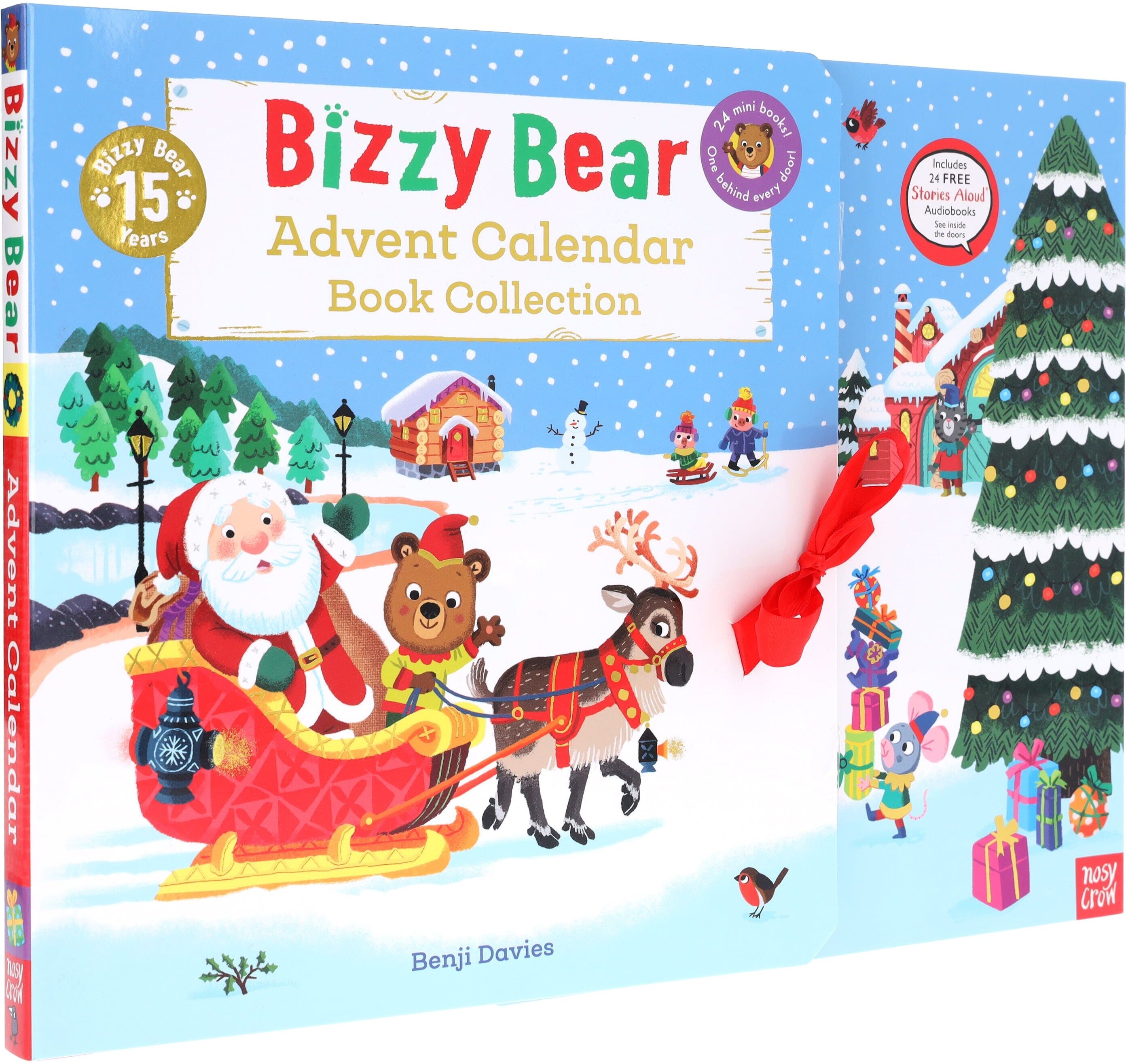 Bizzy Bear Advent Calendar Book Collection: Illustrated 24 Mini Storybook Surprises! by Benji Davies - Ages 2+ - Board Book Nosy Crow Ltd