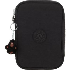 kipling Federmäppchen 100 Pens, True Black, Schlamperetui, aus Stoff, schwarz