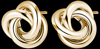 Edenly Ohrringe Saturn - Gelbgold, 9 Karat