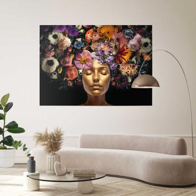 Poster REINDERS "Serene Golden", bunt (farbe bild(er): gold), Bilder, B/H/T: 140cm x 100cm x 0,1cm, Menschen, 1 Stk., Papier, Poster, Home Office - Gold - Papier - Menschen - 140x100 cm, B:140cm H:100cm T:0,1cm