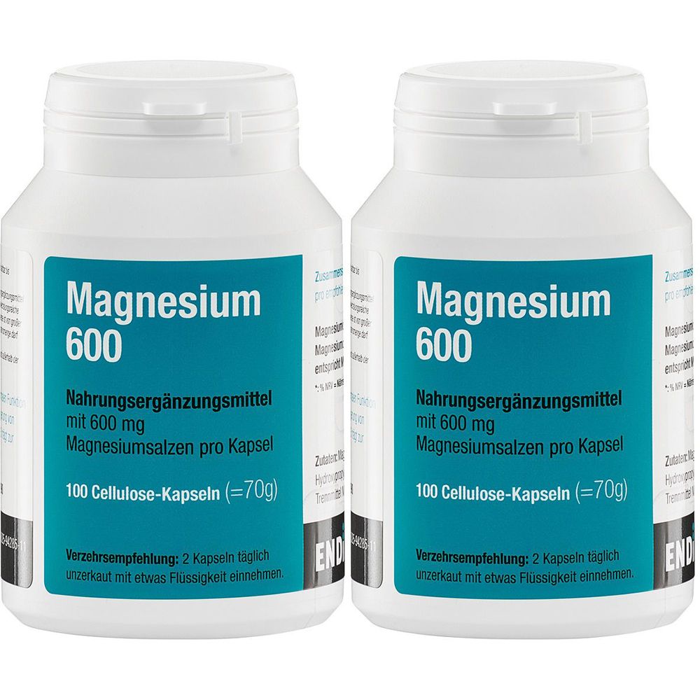 Endima Magnesium 600 Kapseln Doppelpack 2x100 St