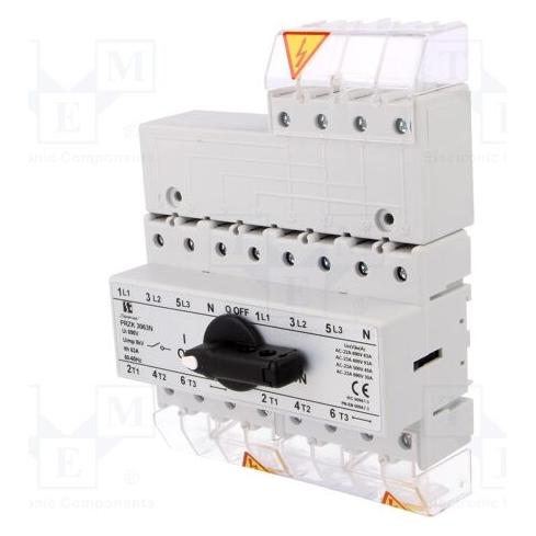 Spamel Stromquellenschalter 63A 3 Pole + N nicht trennbar (PRZK-3063NWO2) (PRZK-3063NWO2)