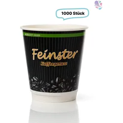 Kaffeebecher Doppelwand, Pappbecher 12oz, Volumen: 0,30 l, Ø 90 mm, 1.000 Stk, Kaffeegenuss