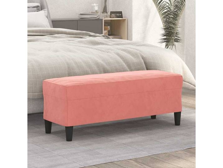 vidaXL Sitzbank Rosa 100x35x41 cm Samt