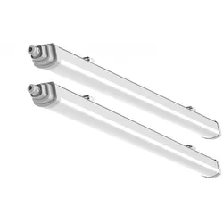 Wannenleuchte Feuchtraumlampe Kellerlampe Deckenleuchte LED Garagenleuchte Hallenlampe, IP65, 18W 2160lm 6500K kaltweiß, L 60 cm, 2er Set