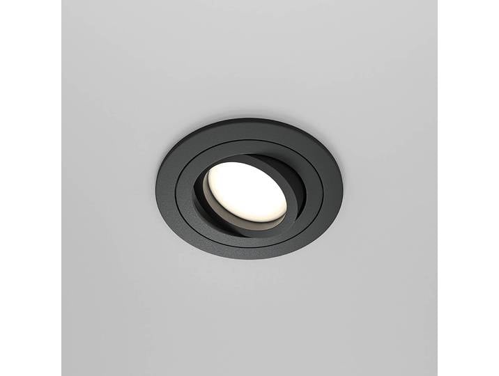 Spot encastrable Atom - Type A Ø 9cm Noir/Noir Aluminium GU10