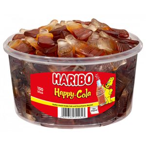 Haribo Fruchtgummis Happy Cola, 1200g, 150 Stück, in Dose