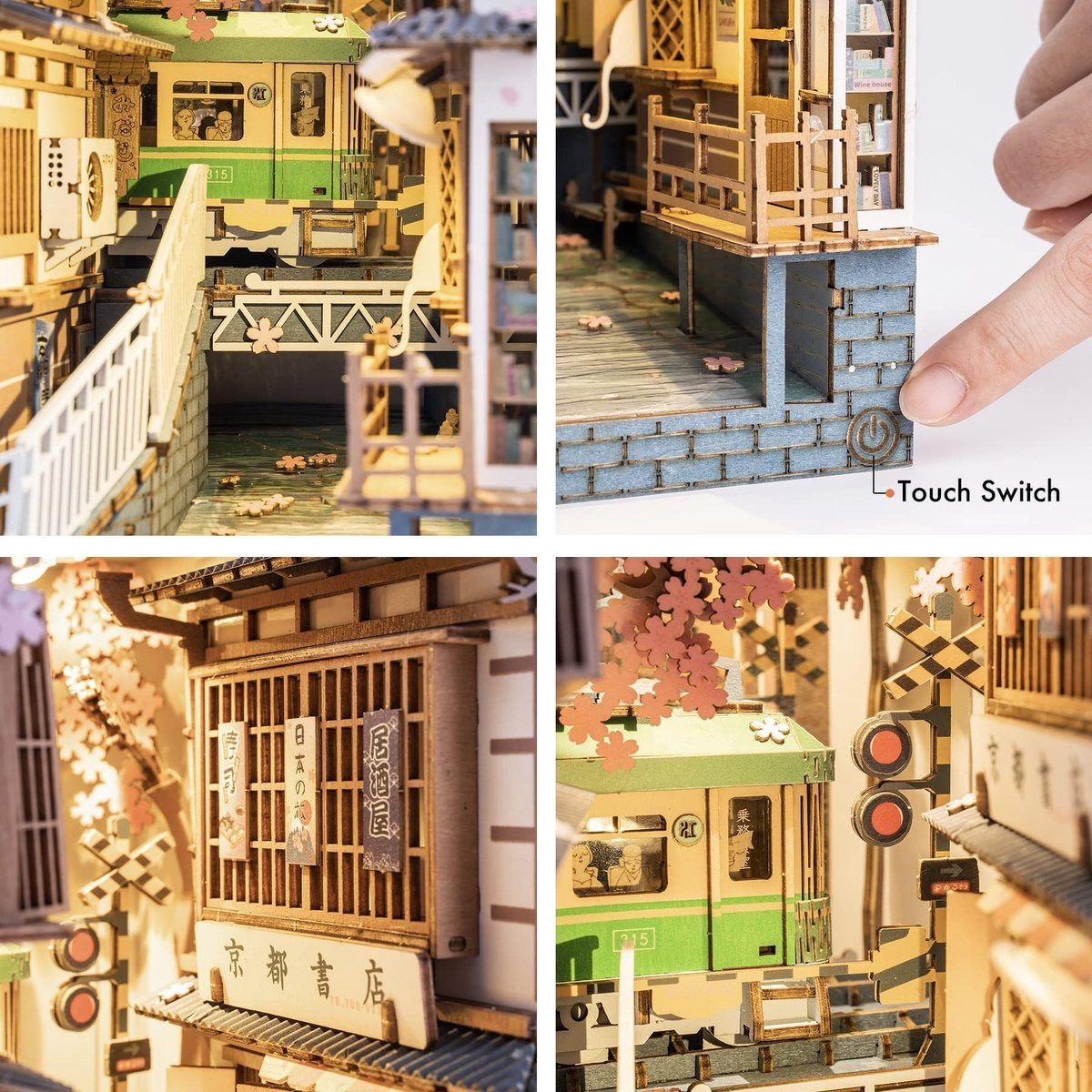 Omgoods DIY Kit 3D Boekensteun Model Sakura Tram