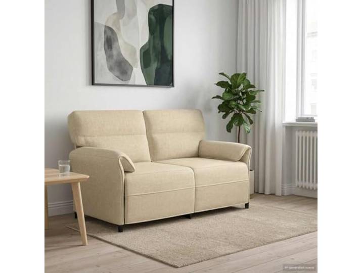 KGHERMDF Sofa 100% Polyester, Metallrahmen, MDF, Sperrholz Moderne Optik, Schaumstoffkissen, klappbare Armlehnen, Kunststoffbeine, reißfester Stoff, Innenbereich