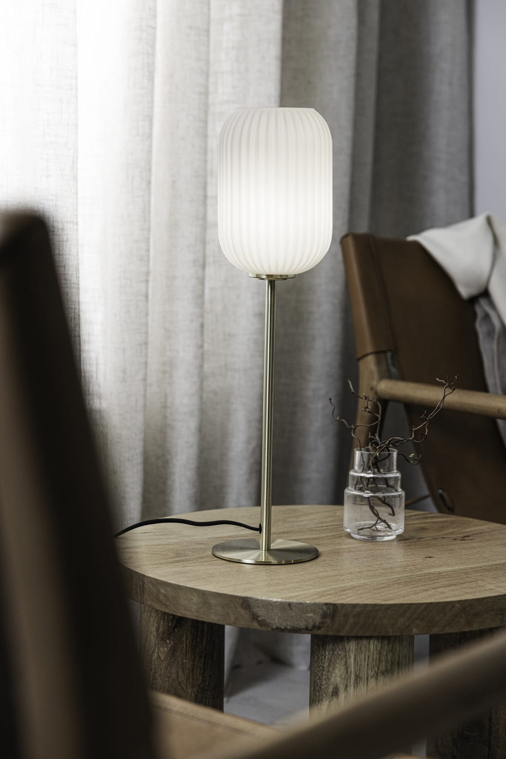 Markslöjd Lampe de table 1xe14 laiton brossé Doré 14x55x14cm