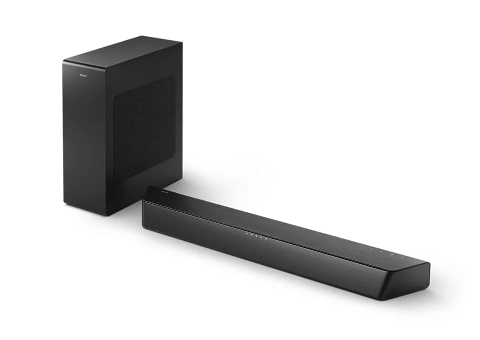 Philips Soundbar 2.1 TAB7207/10 schwarz kabelloser Subwoofer